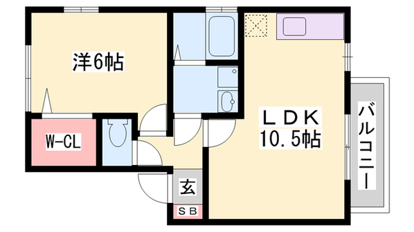 西明石駅 徒歩18分 1階の物件間取画像